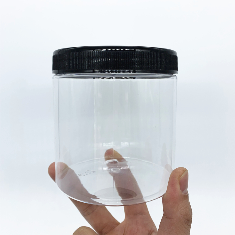 8 oz 16oz plastic jars with lids body butter bath salt containers for cosmetic beauty products packaging storage of botanicals