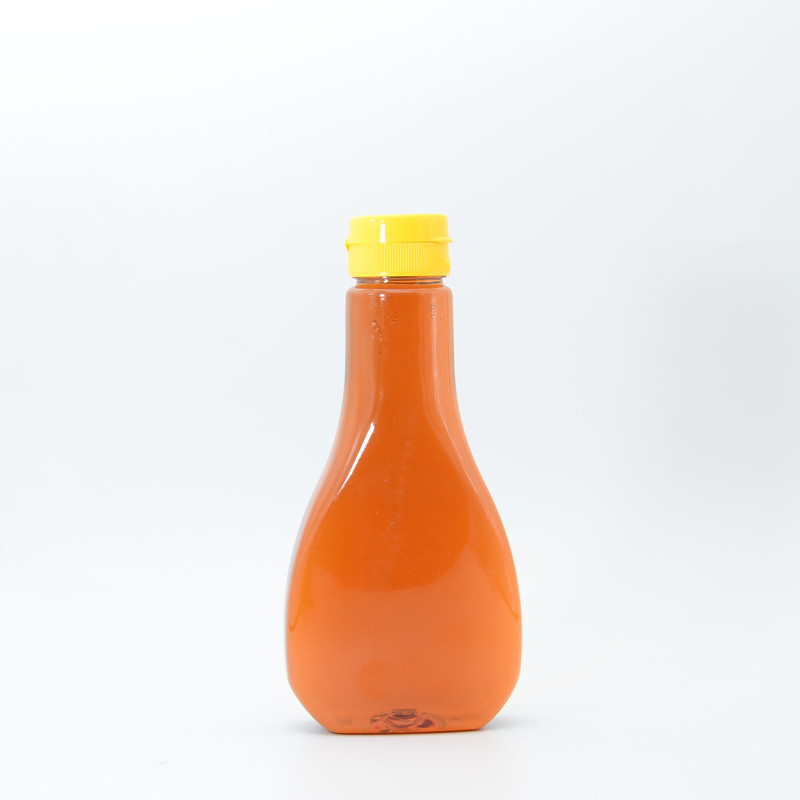 360g 12OZ Sauce Bottle Ketchup/Mayo Extrusion PET Transparent Silicone Plastic Chilli BBQ Squeeze Bottle with Black Flip Top Cap
