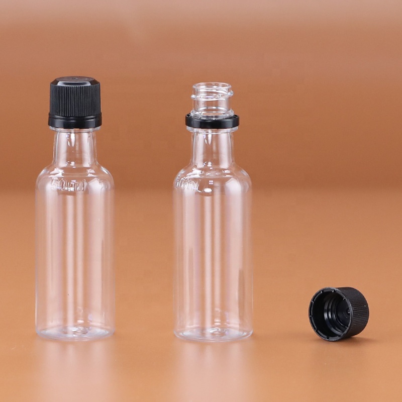 250ml 500ml Clear Plastic Liquor Wine Bottle Iced Coffee Juice Milk Fruit Tea Boba Drinks Beverage Jars With Aluminum Lids