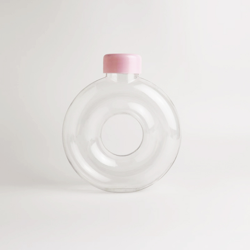 400ml 500ml Donuts shape plastic bottles for mike tea 16oz Travel Water Bottle Water Jug Drinking Bottle for Living Room Sports