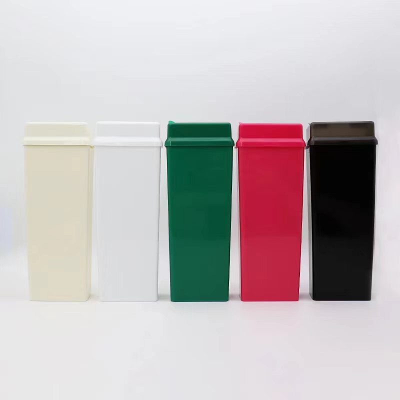 Empty Square 500ml 16oz Hot Filling Plastic Juice Bottle Coffee PP Drink Cup Bubble Boba MilkTea Beverage Packaging Containers