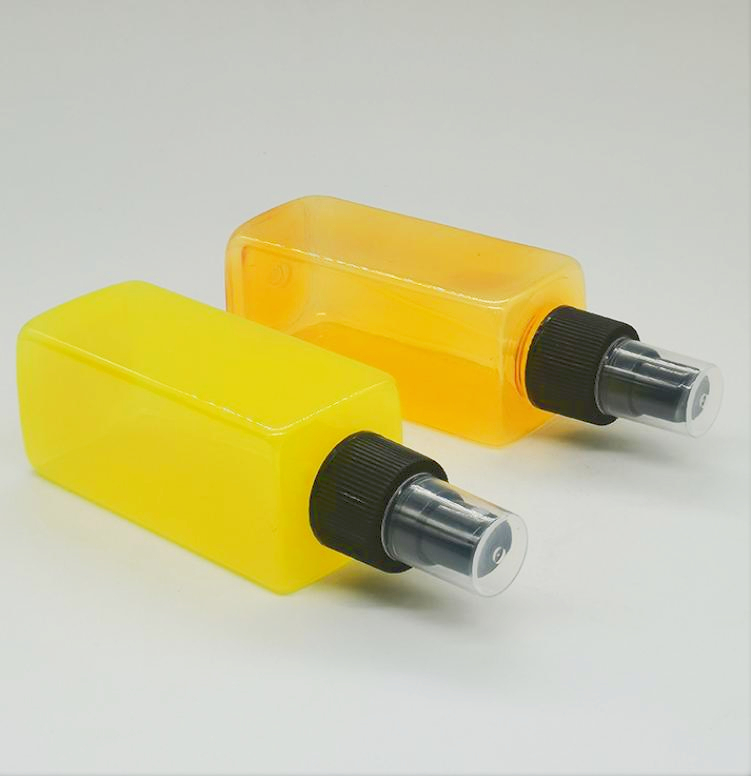 Custom Yellow Green Color Clear 100 ml 120ml Plastic Spray Bottle Toner Perfume Aroma Fragrance Diffuser Sprayer Bottle
