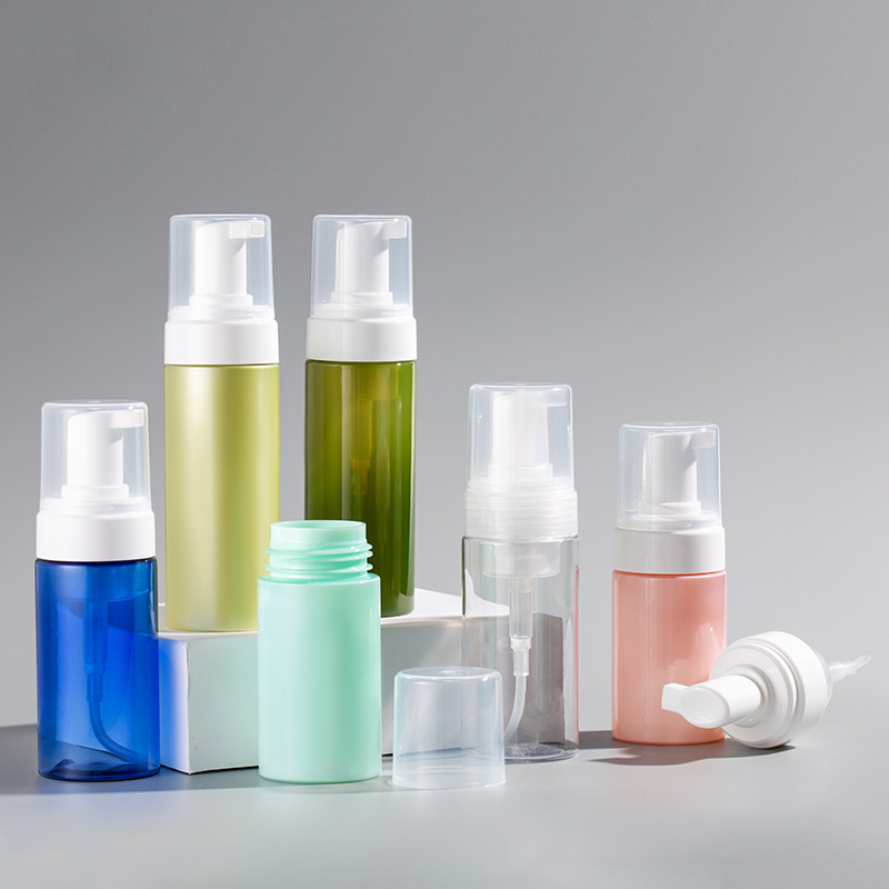 30ml 80ml 100ml 150ml 200ml 500ml plastic round Refillable Lash foam pump bottle mousse dispenser cosmetic packing container