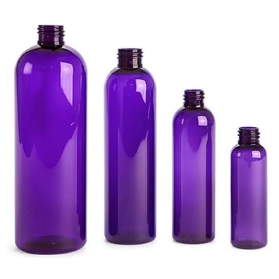 4oz 8 oz 16 oz White Black Green Blue Empty Bottles or PET Plastic Cosmo Bullet Round Bottle for Oils