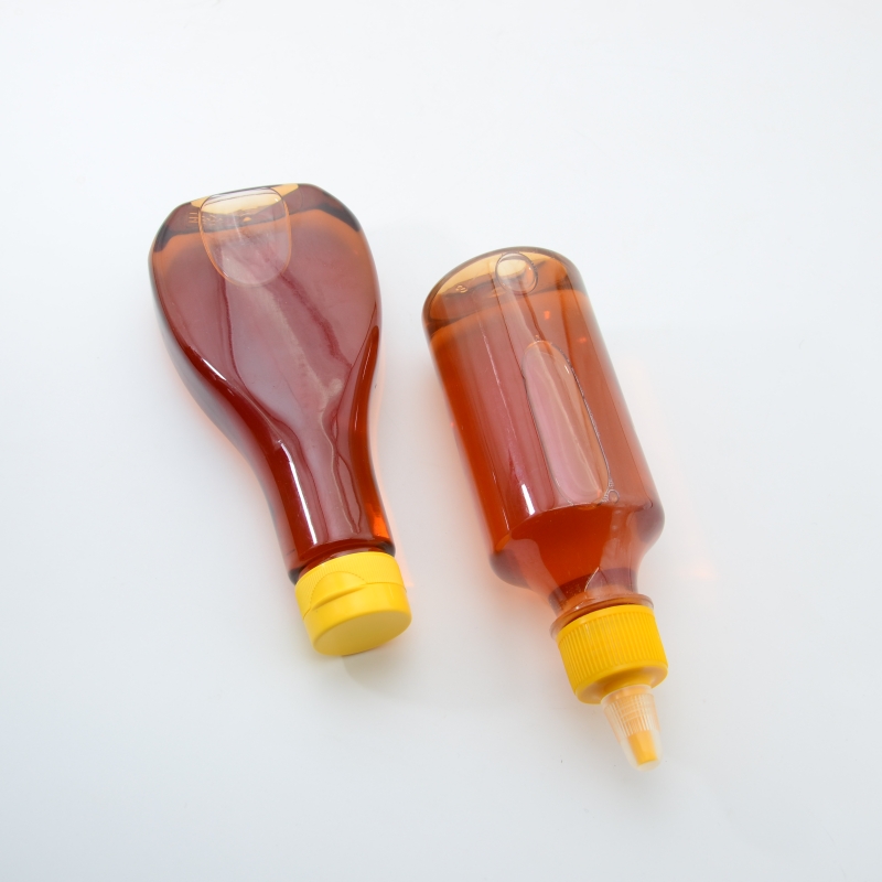 Best Price clear  Plastic Bottle PET Squeeze Bottle with Spout Cap/Flip Cap for Honey Syrup 200ml 300ml 500ml 10oz 16oz