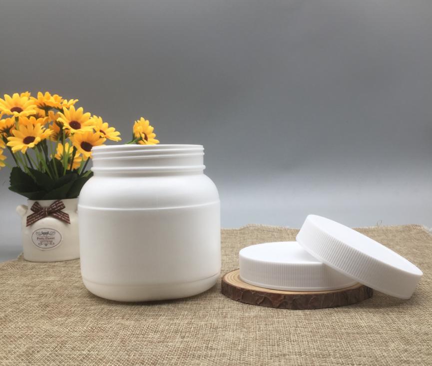 850ML 800CC beauty makeup Suger Scrub Butter mask bucket Pot Big belly wide mouth Jar plastic bottle PE powder bucket
