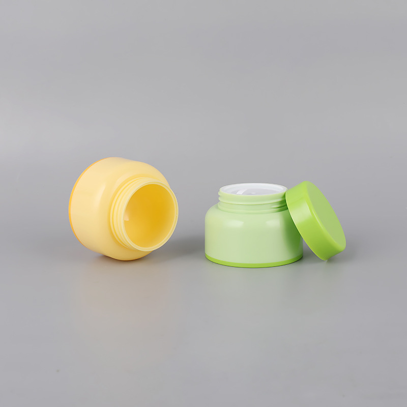 30g 50g 100g Frosted Matte Black PP jars with lids Green Yellow PET Jars Plastic Bottles for face cream hair mask liquid serum