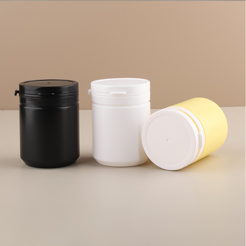 60ml 80ml 100ml 120ml 150ml HDPE Tear Off Cap Jars Candy Chewing Gun Xylitol Pill Medicine Powder Jar Effervescent Tablet Bottle