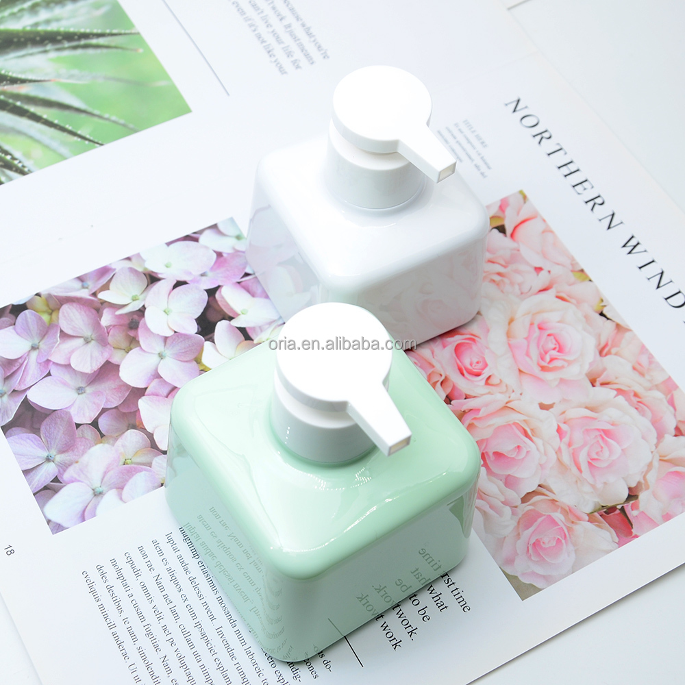 Square PETG PET 200ml 300ml Colorful Press Pump Bottle Hand Soap Round Bottles Customize Cosmetic Bottles Liquid Lotion Jar