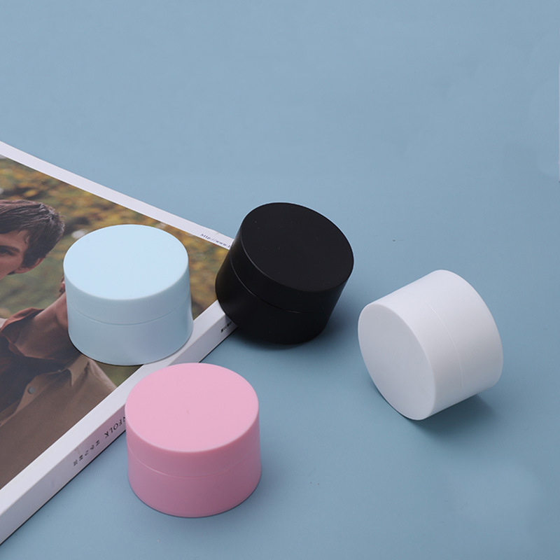 Luxury Customized Pink Matte Plastic Cream Jar Frost Round Can Face Lotion Package Jars 100g 120g 150g