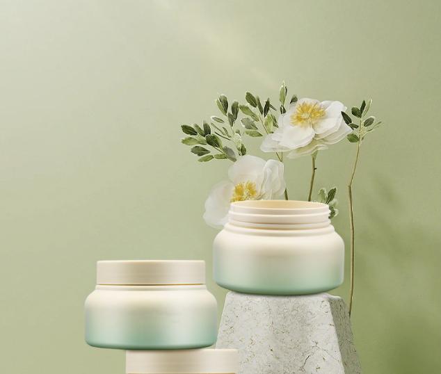 Luxury Ombree Gradient 220g 250g 500g Hair Mask jar Wax Gel Cleanser Cream Jar Wide Mouth Big Belly Cosmetics Jars with lids