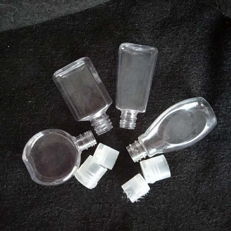 Premium empty cosmetic packaging dispenser 1oz 30ml 60ml 2oz lotion skin treatment liquid clear PET flip cap pump plastic bottle