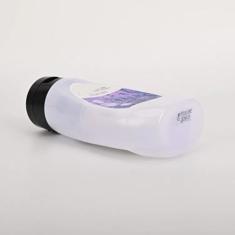 New 250ml 300ml Moisturizing Bath Salts Squeeze Bottle Flip Top Cap PE Plastic Cosmetics Lotion Dispenser Bottle Custom Label