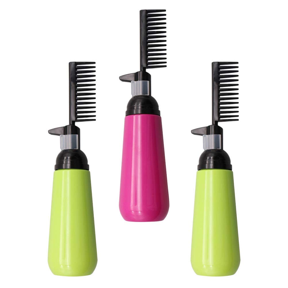 Custom Salon Brush Plastic Bottle Clear Pink PP 120ml 150ml 200ml Plastic Squeeze Bottle Hair Oil Hair Dye Applicator Bottles