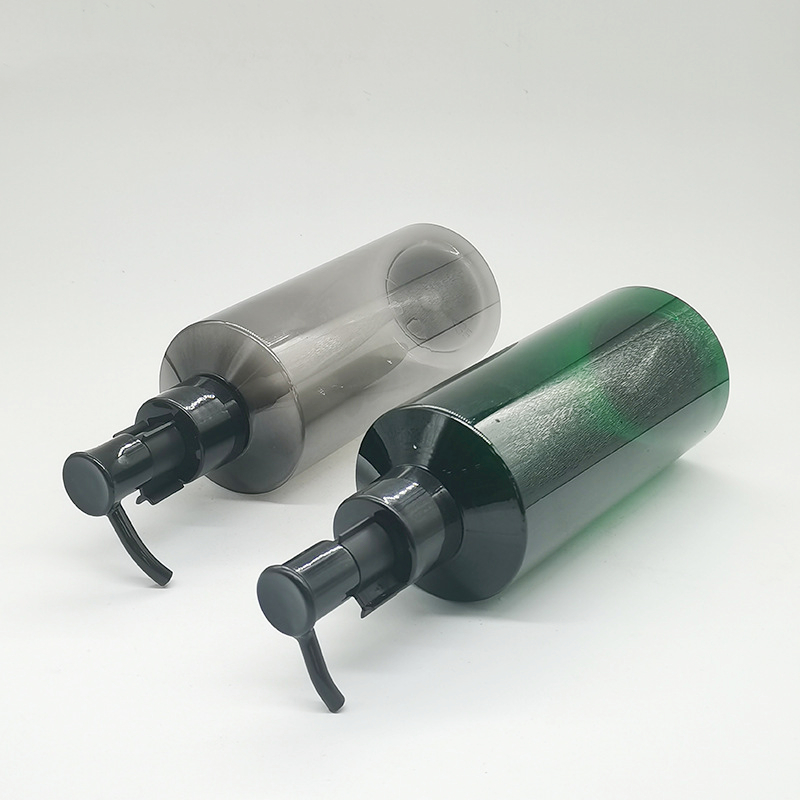 Translucent Black Dark Green Amber shampoo lotion bottle 8oz 250ml 300ml 500ml Makeup remover oil pump bottle body wash bottle
