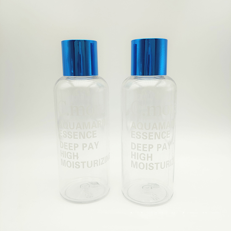 Shampoo Lotion Bottle 100ml 120ml 250ml 500ml Amber Black Matte Clear Plastic Body Toner Lotion Bottles with gold disc cap