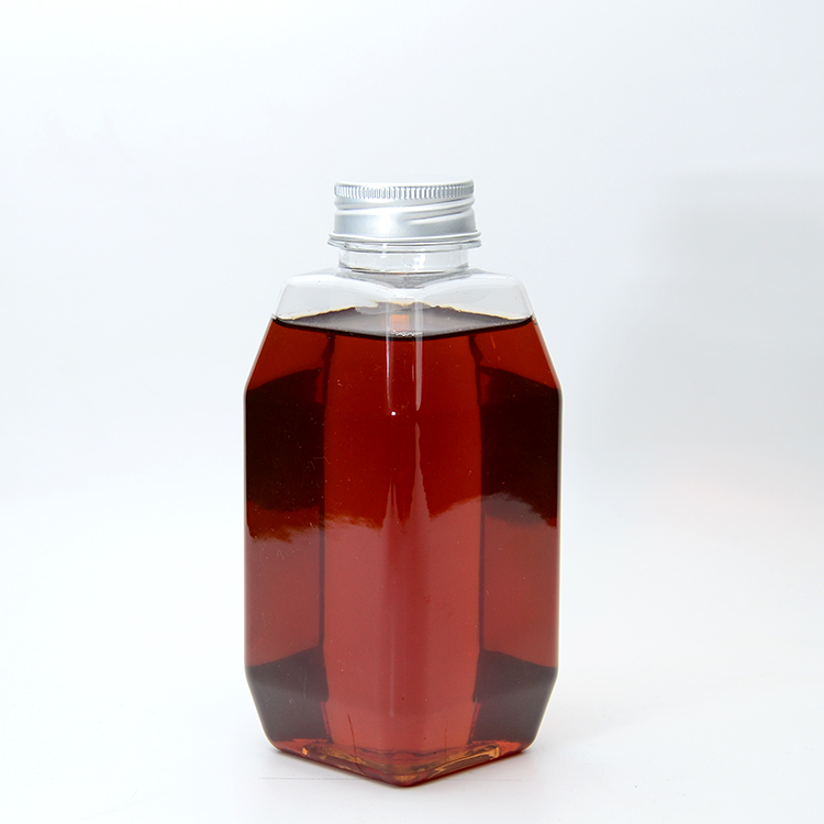 500ml 16oz Juice Bottles Squared Plastic Bottles Disposable Cold Press Transparent PET HPP Empty Juice Bottle with Cap Wholesale