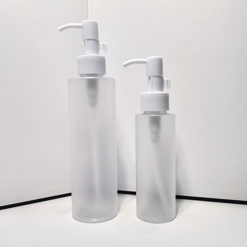 Empty Transparent 150ml 200 ml Pet Plastic Cosmetic Body Oil Makeup Remover Beauty Cleansing Oil Bottle Hair Oil Pump Bottles
