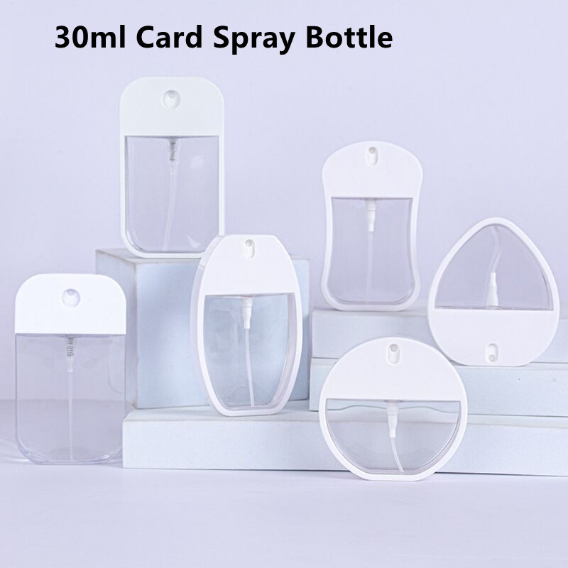 Custom Color Mini Portable 10ml 12ml 15ml 20ml Card Spray Bottle with Keychain Small Plastic Credit Card Perfume Spray Dispenser