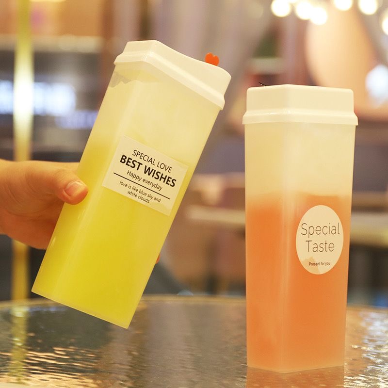 Empty PET Round 350ml 12oz Plastic Juice Bottle with Caps Kids Voss Water Bottle 300ml 500ml 1 litre Drink Bubble Boba Tea Cup