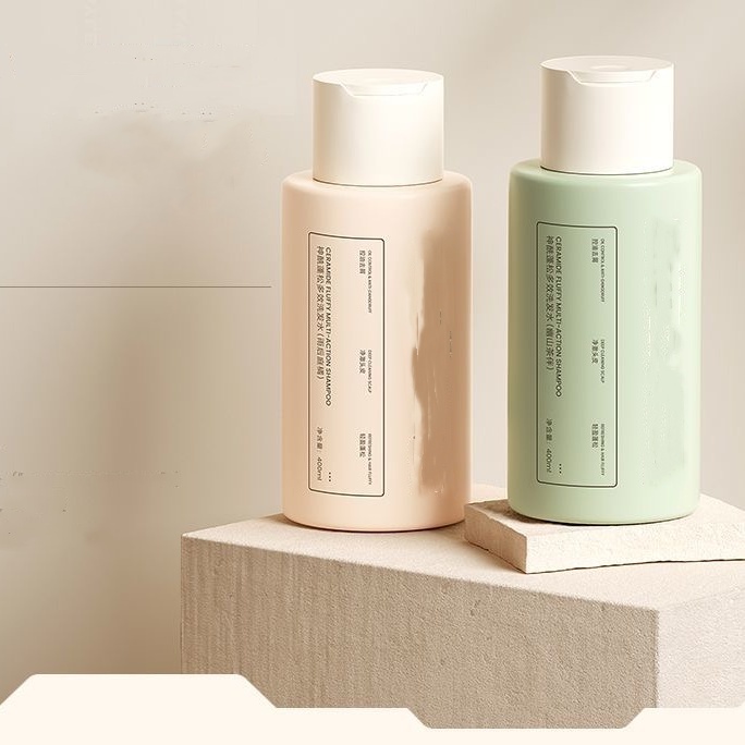 Luxury 300ml 400ml 500ml Frosted Soft Touch hdpe Shampoo and Conditioner Body Wash Lotion Squeeze Bottle with Wide Disc Top Cap
