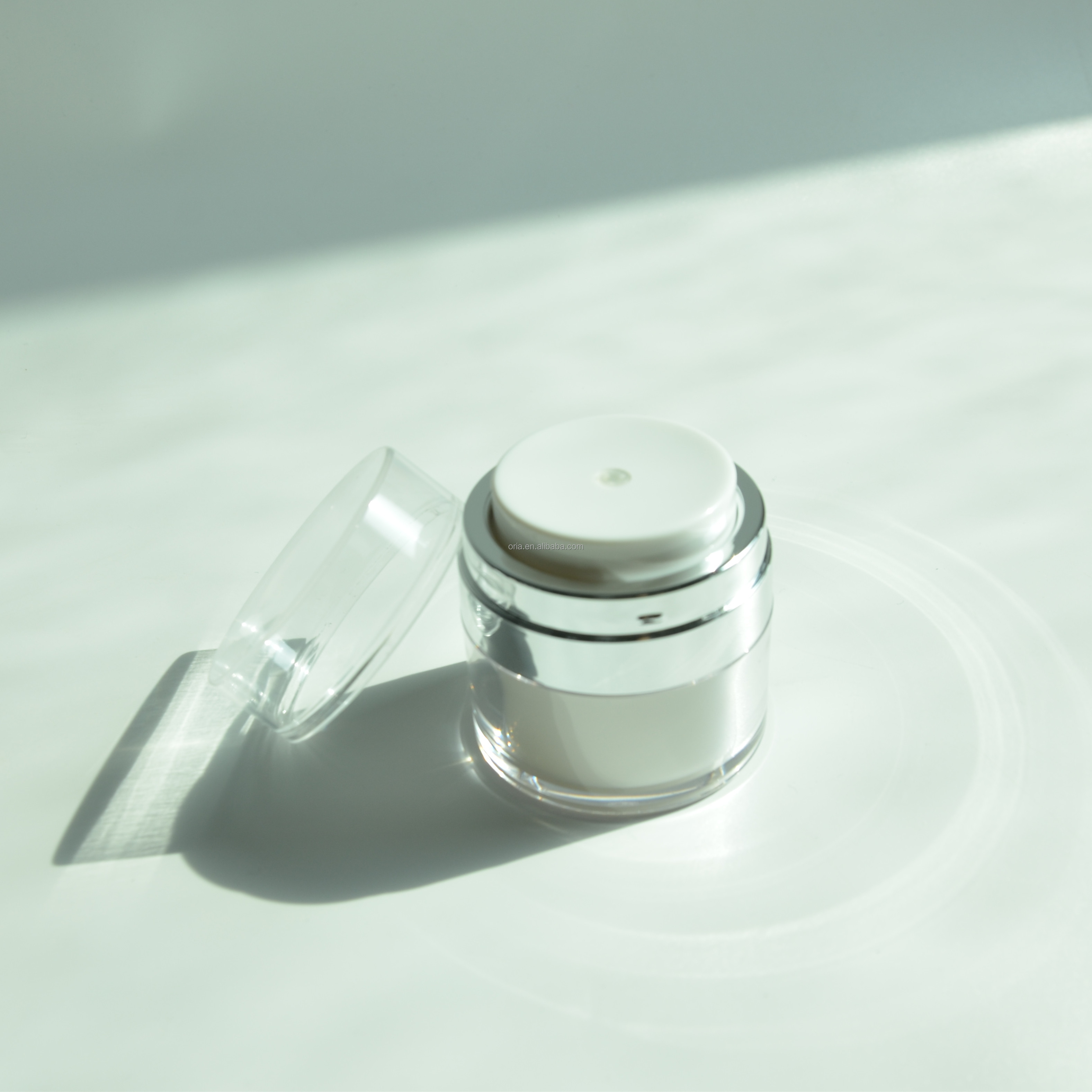 Cosmetics Containers Packaging Skin Care Airless Pushing Down Lotion Cosmetic Cream Jar Airless Pump Jar