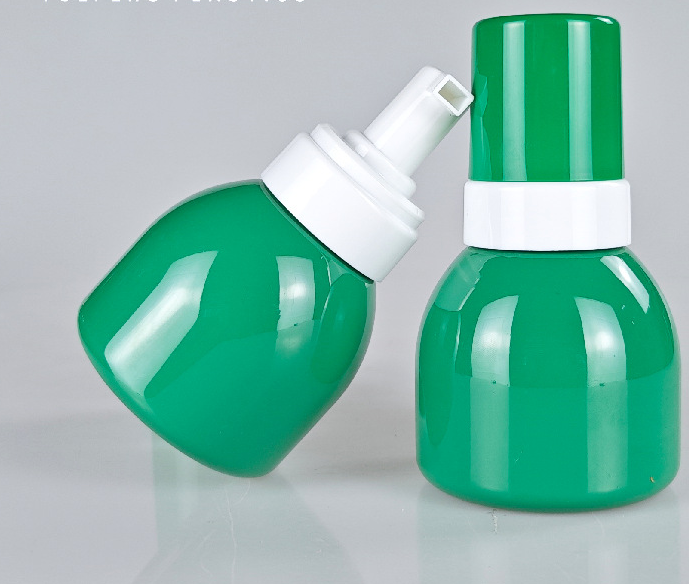 200ml rounded green Plastic Foam Pump Bottle Cleanser Cleansing Soap Pump Dispenser Bottles With Pump