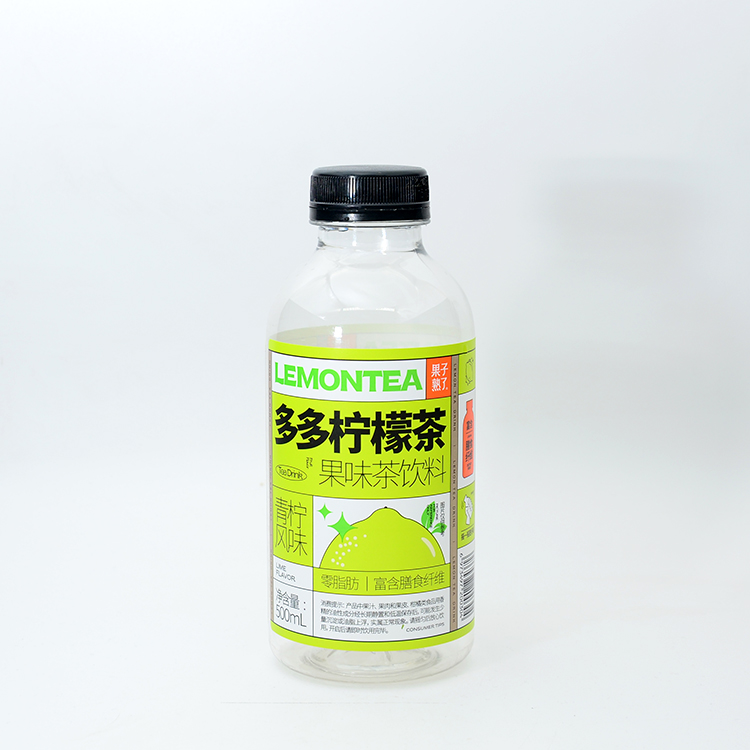 Wholesale 16oz 500ml Clear Empty PET Plastic Juice Bottles Food Grade Plastic Beverage Bottles with Cap
