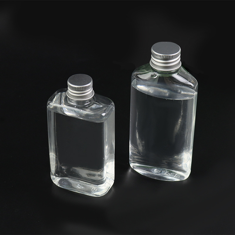 100ml 120ml 200ml 250ml PET flat bottle Vitamin E Olive Oil skin care glycerin syrup mouthwash Juice Beverage Bottle With Cap