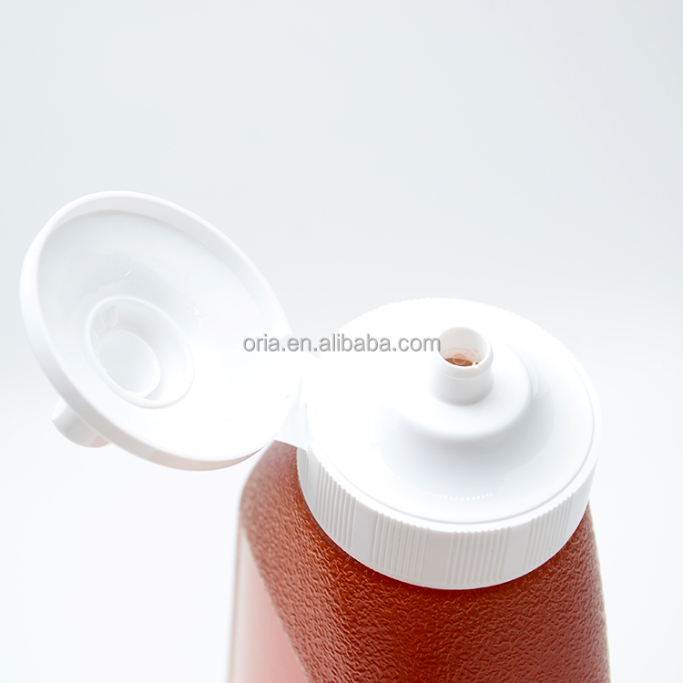 Plastic Squeeze Bottle with flip top wholesale 200ml 250ml 300ml 500ml Eco Friendly Clear Honey Jar Ketchup BBQ Sauce Bottles