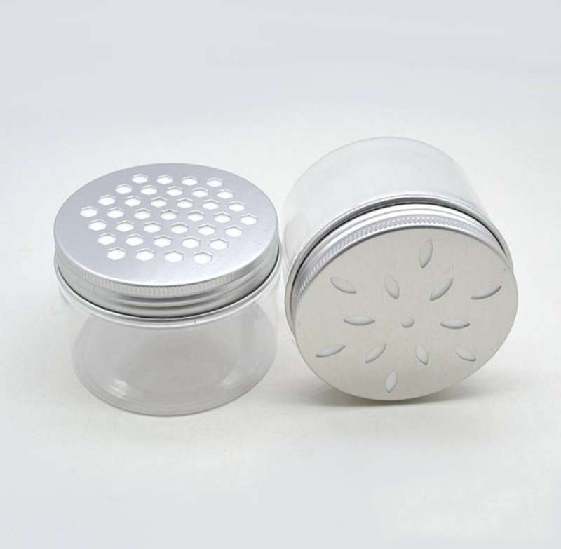 4oz 10oz 12oz Hollow Aluminum Lid For PET Plastic Bottle Solid Customize Aromatherapy Air Freshener Container Gel Plastic Jar