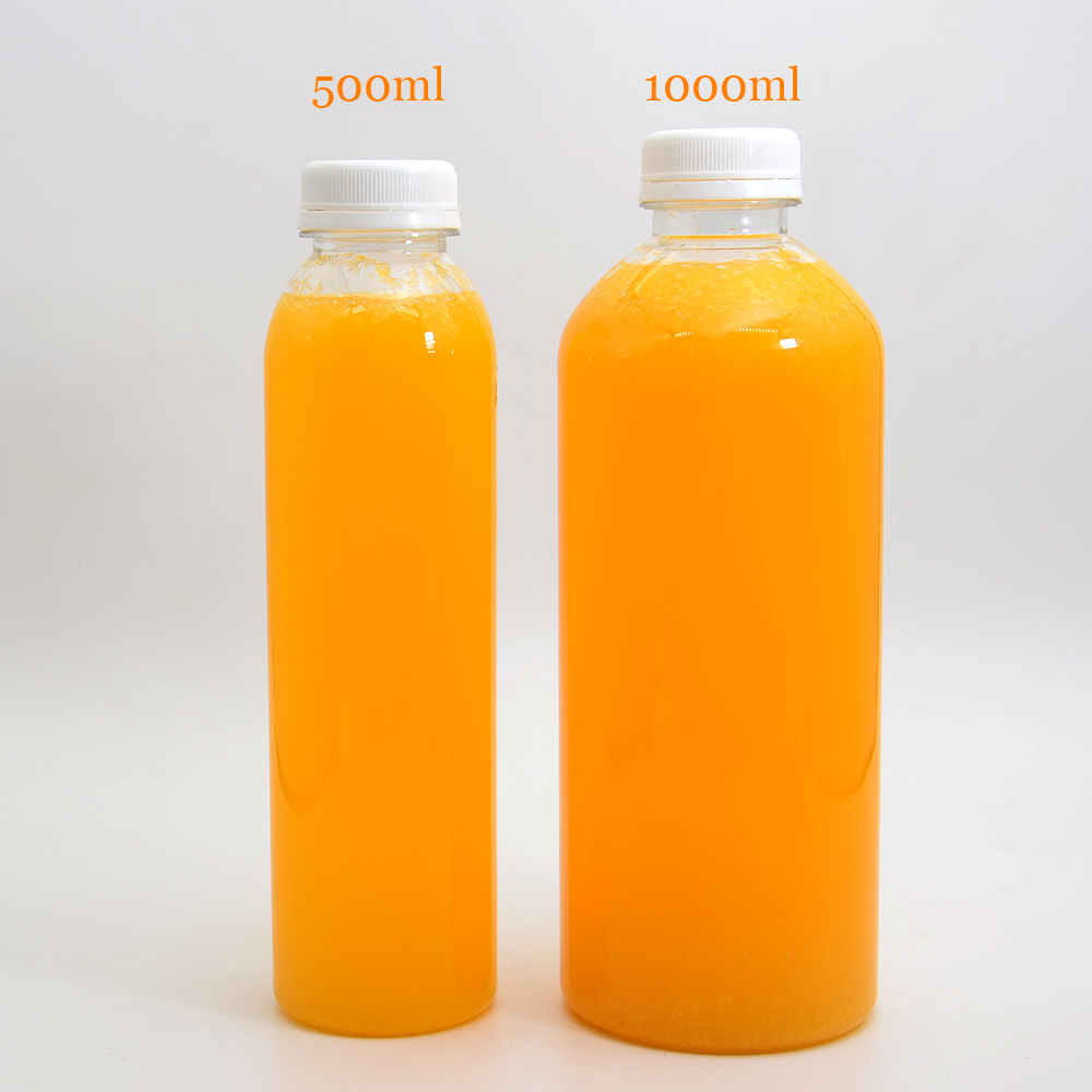 Customize Clear 200ml 250ml 300ml 350ml 400ml 450ml 500ml Bpa-Free PET Food Grade Square and Round Juice Plastic Bottle With Cap