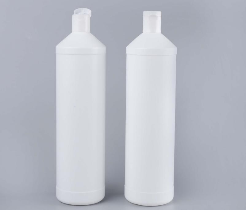 Color empty bottle 500 ml toilet cleaner HDPE White toilet bowl cleaner bottle 1000ml Plastic Liquid Detergent Bottle