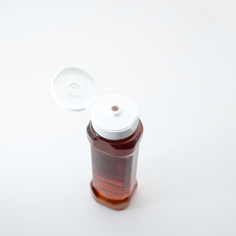 Best Price Flat Plastic PET Squeeze Bottle with Leak Proof Lid for Honey Agave Syrups