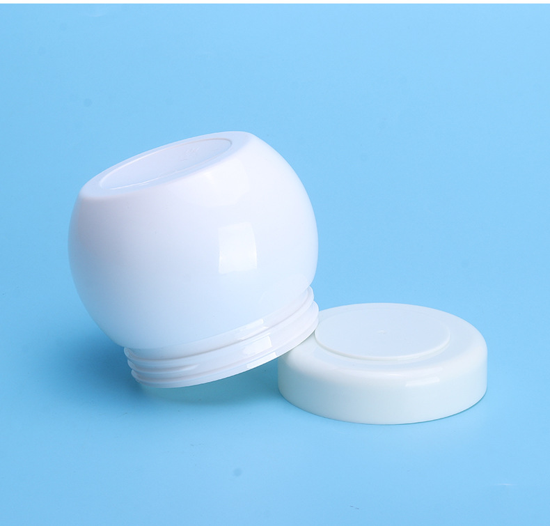 White Purple 50ml 350ML PET Plastic Wide Mouth jar Body Lotion Bottle Scrub jar with lids Hair Mask Treatment Oil bottle