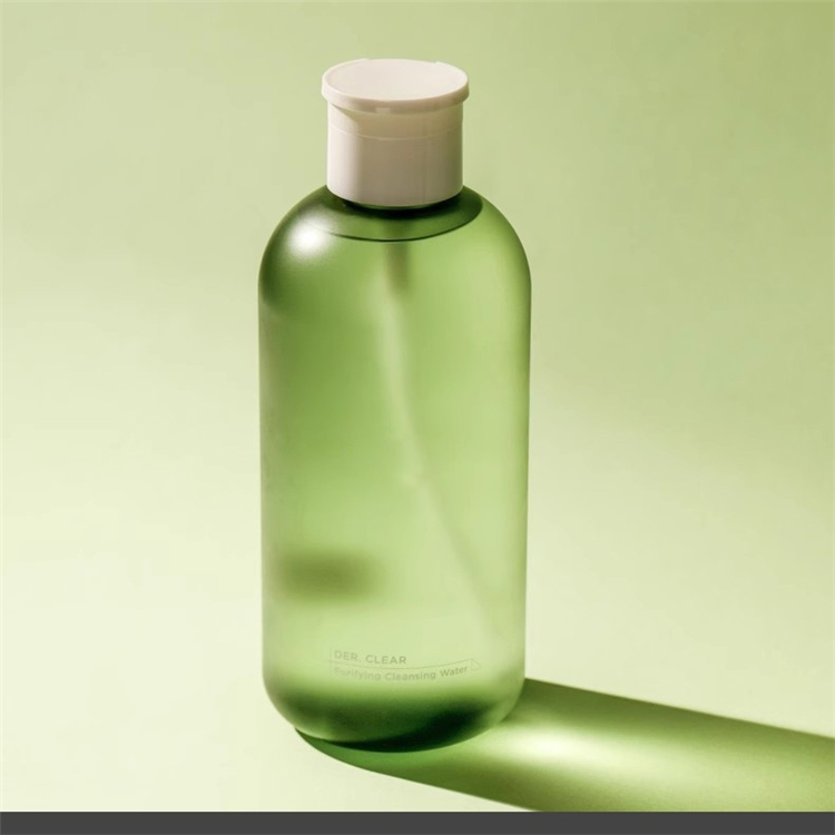 PET plastic flat shoulder shampoo bottle Empty lotion pump body wash bottles 250ml 300ml 500ml