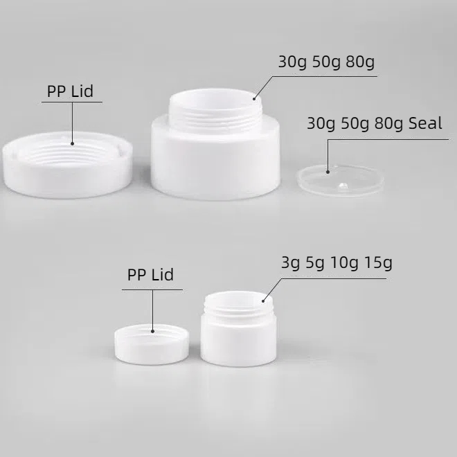 Small Capacity 5g 10g 15g 30g 50g 80g Double Wall Jar PP Plastic Cosmetic Box Jar Nail Gel Glue Body Balm Face Cream Serum Jar