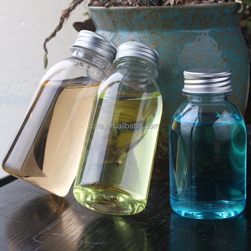 8oz 10oz 16oz Square Round Empty Reusable Juice Beverage Containers With Tamper Evident Lid Clear Plastic Milk Tea Filter Bottle
