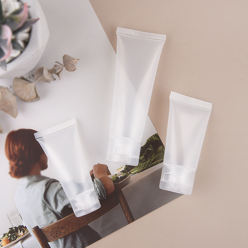 PE Cleanser Tube 30g 50g 120g 150g 200g Plastic Squeeze Soft Tube Suncream Cosmetic Packaging Cream Lip Tube Gold Screw Flip Lid
