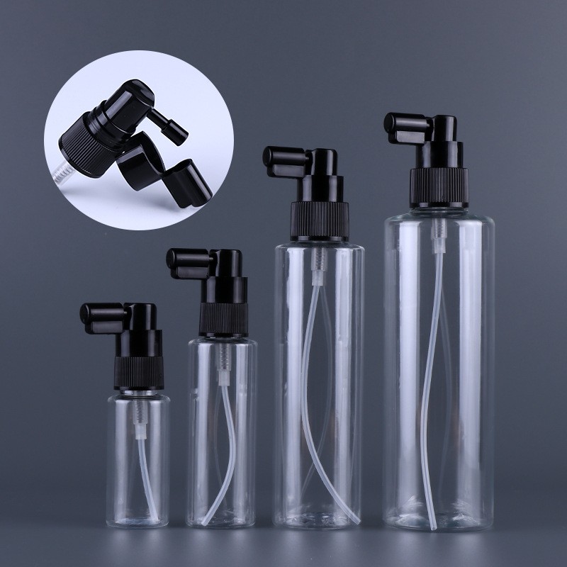 PET Plastic Amber Blue Nasal spray bottle 30ml 50ml 100ml 120ml 150ml Mouth Throat Spray Bottle