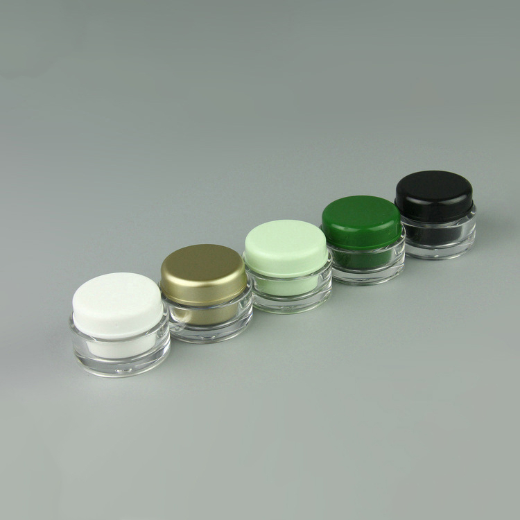 PS Cosmetic trial pack bottle jar 5g 10g 15g 20g round bottom wide mouth cream jar Cosmetic packaging bottles face cream box