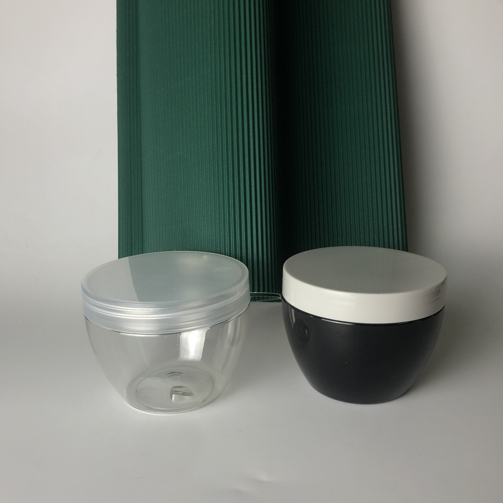 300g Transparent PET custom plastic jar packaging container with screw lid cute cosmetic containers