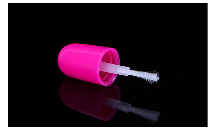 5ml Latest design heart shape transparent nail polish bottle with brush