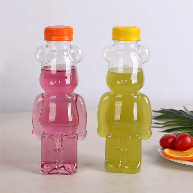 300ml 10oz Female Body Shaped Bottle Male Body  Bottle Unique Plastic Juice Bottles with 28mm Tamper Evident Cap