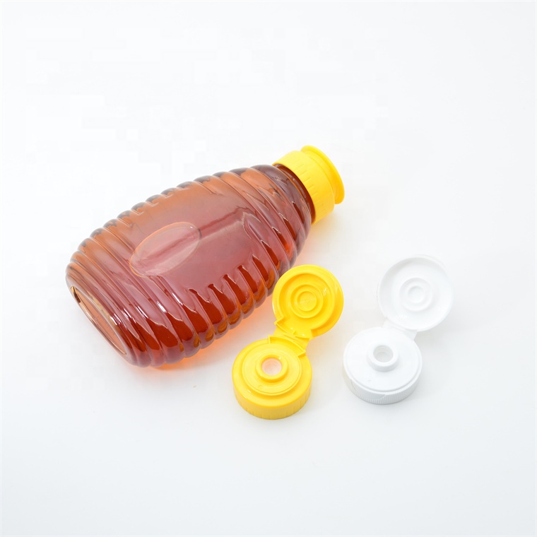 200g 250g 450g Queen line PET Plastic Oval Queen Honey Bottle Squeeze sauce bottles