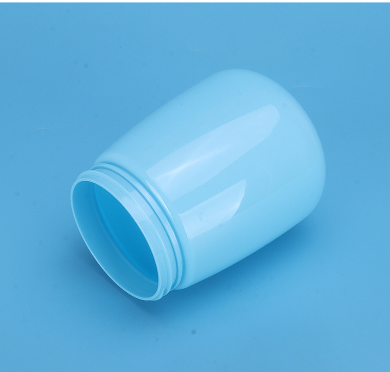 8oz 16oz plastic jars new design Unique shape Blue color plastic cream jar round square 500 g plastic jar 500ml