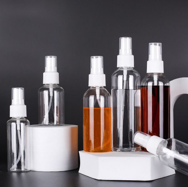 PET Setting Spray Bottle 50 60 80 100 ml 120 ml Skin care packaging Clear plastic dispenser bottle Fine mist