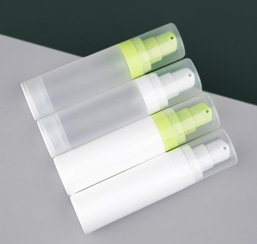 Travel 15ml 30ml 50ml Airless Lotion Serum Liquid Foundation Essence Pump Spray Dispenser Bottle PP Plastic Frosted Bottle Jar