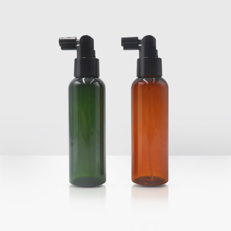 PET Plastic nasal spray bottle 10ml 20ml 30ml 50ml 100ml 120ml 150ml Clear Blue Amber Pink Color Mouth Throat Spray Bottle