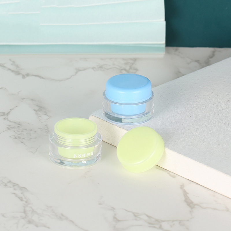 5g 10g sample cosmetic jar acrylic transparent Plastic Double Layer Thick Wall eye cream serum Cosmetic dispenser bottle